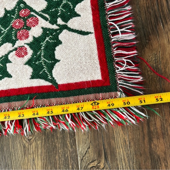 "Peace on Earth" Vintage BEACON Woven Throw Blanket Christmas Made USA 60" x 50" - Picture 5 of 11